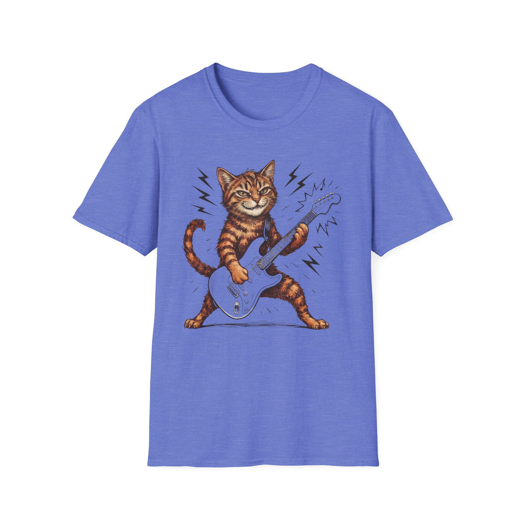 Rocker Cat Playing Guitar T-Shirt