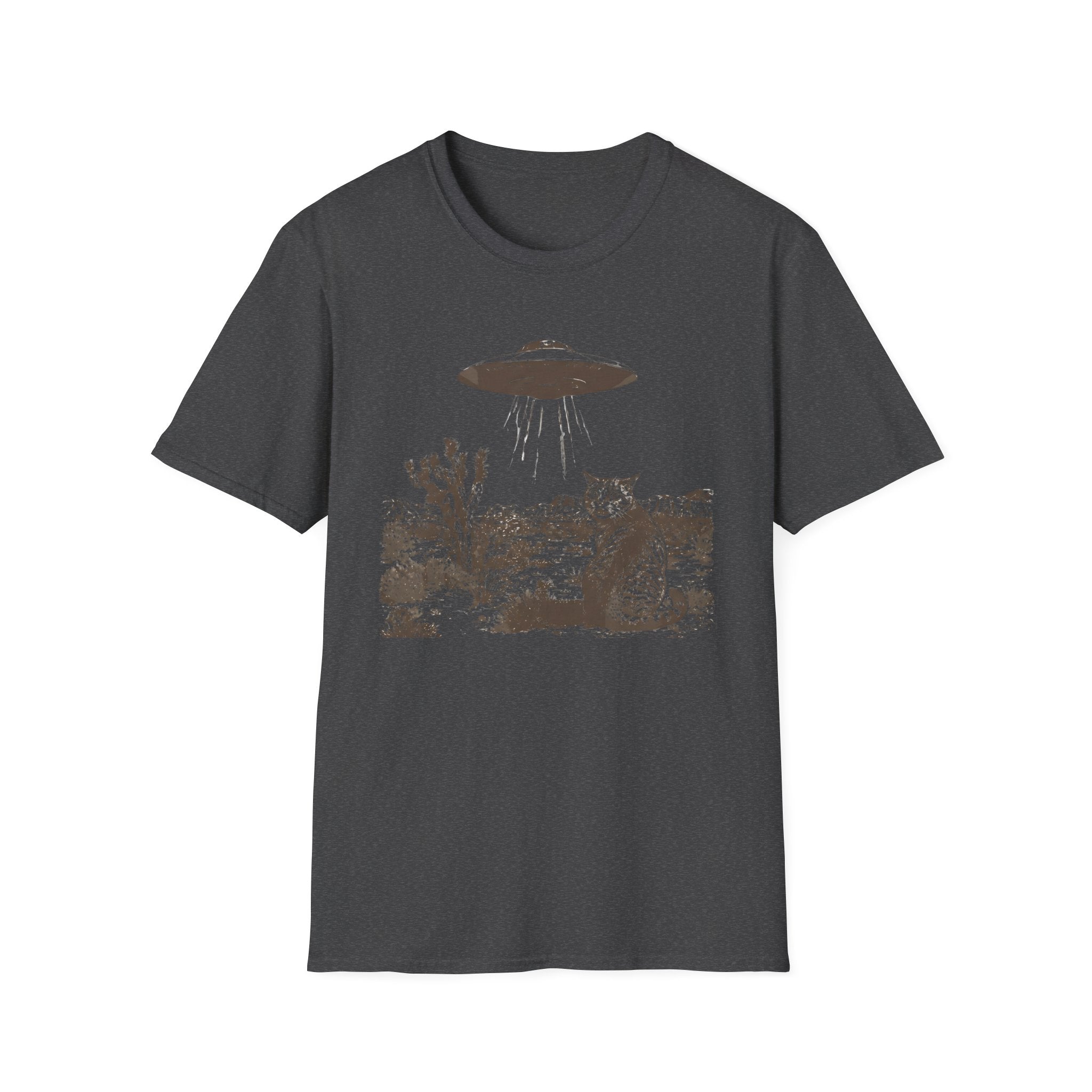 Surprised Kitty & UFO T-Shirt