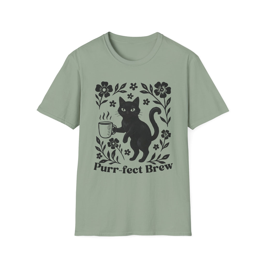 Purr-fect Brew Cat & Coffee T-Shirt