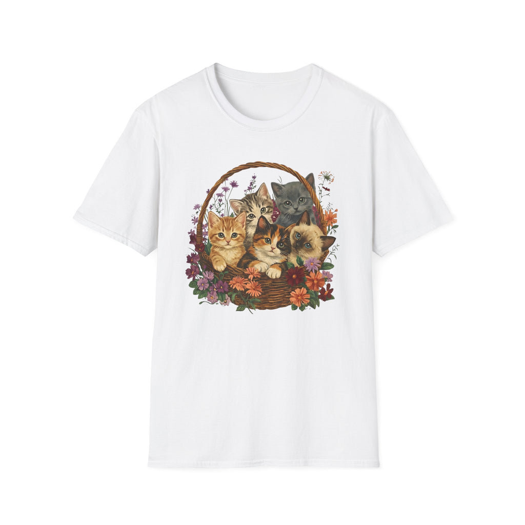Vintage Kittens in Basket T-Shirt