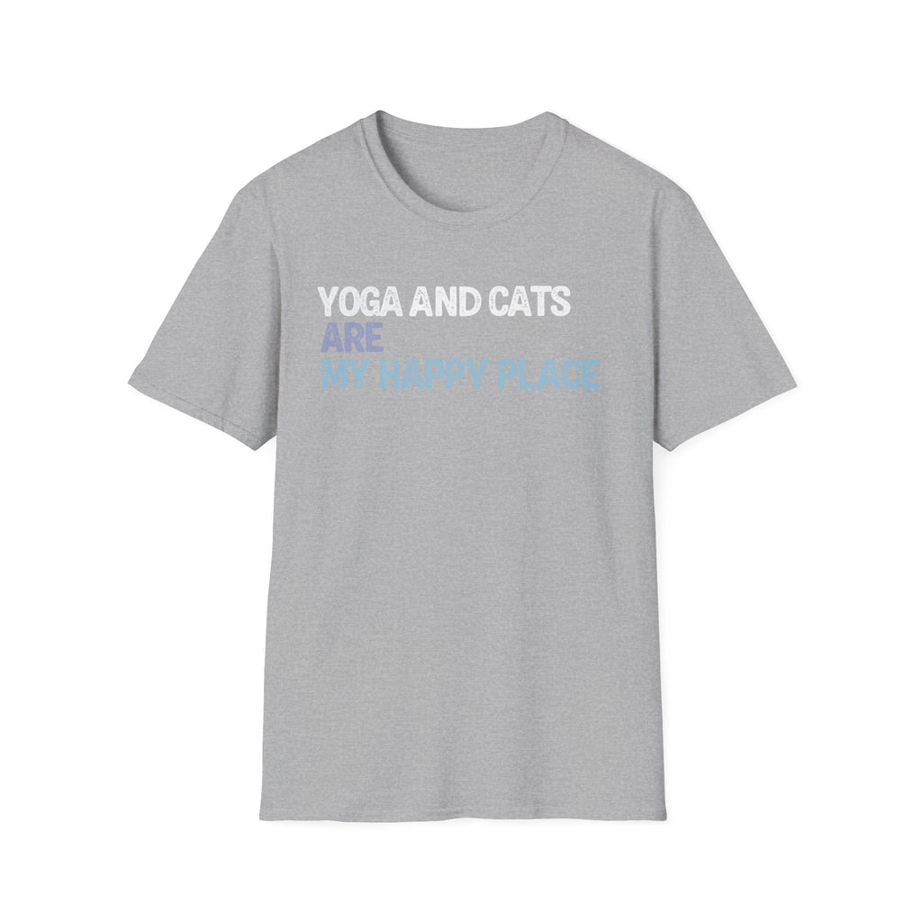 Yoga and Cats are My Happy Place T-Shirt