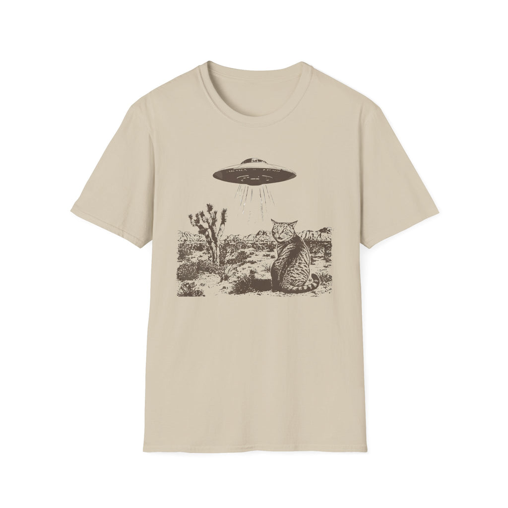 Surprised Kitty & UFO T-Shirt
