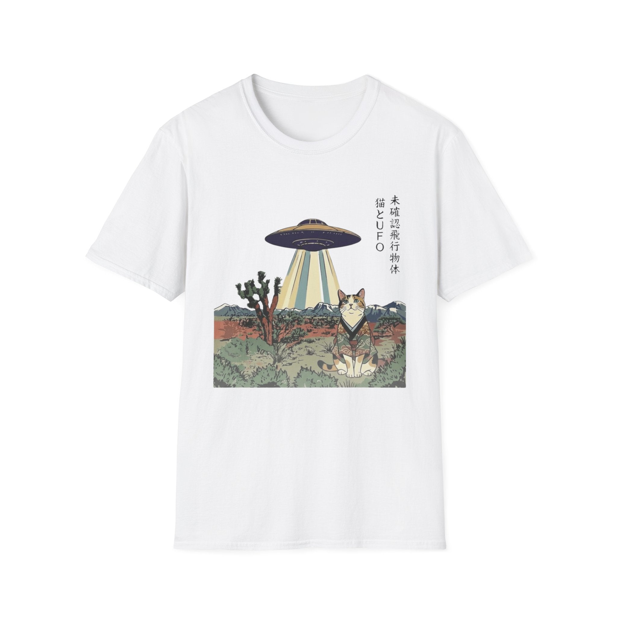 Cat in Kimono with UFO T-Shirt