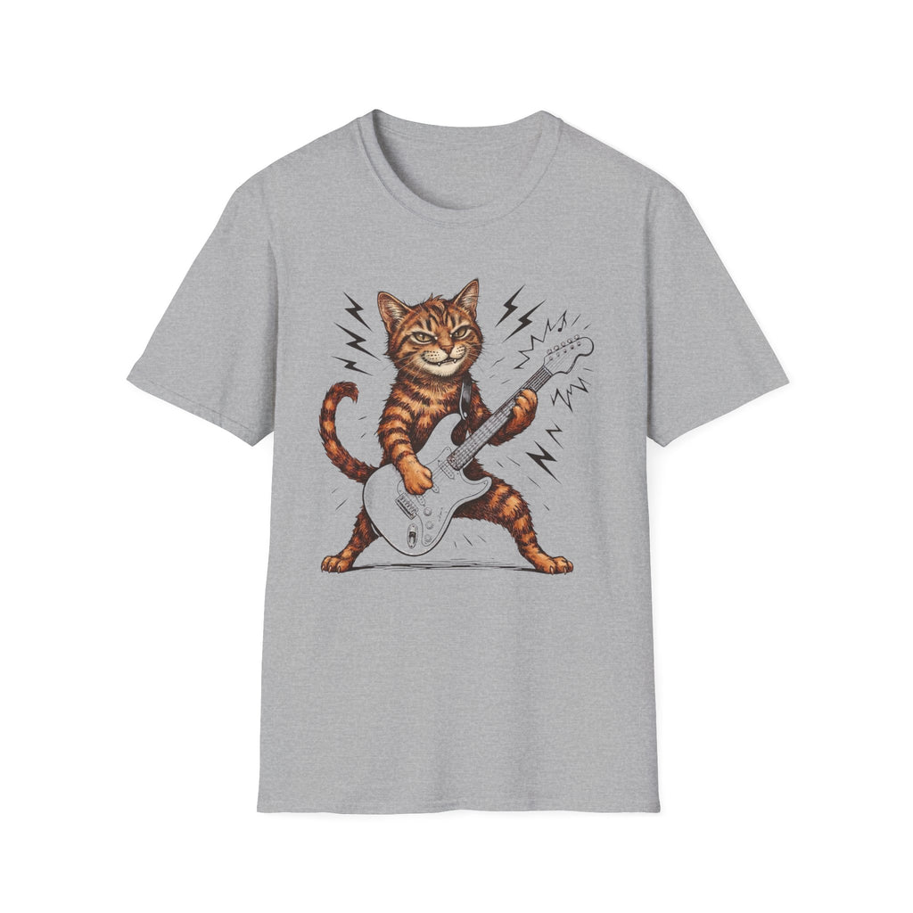 Rocker Cat Playing Guitar T-Shirt