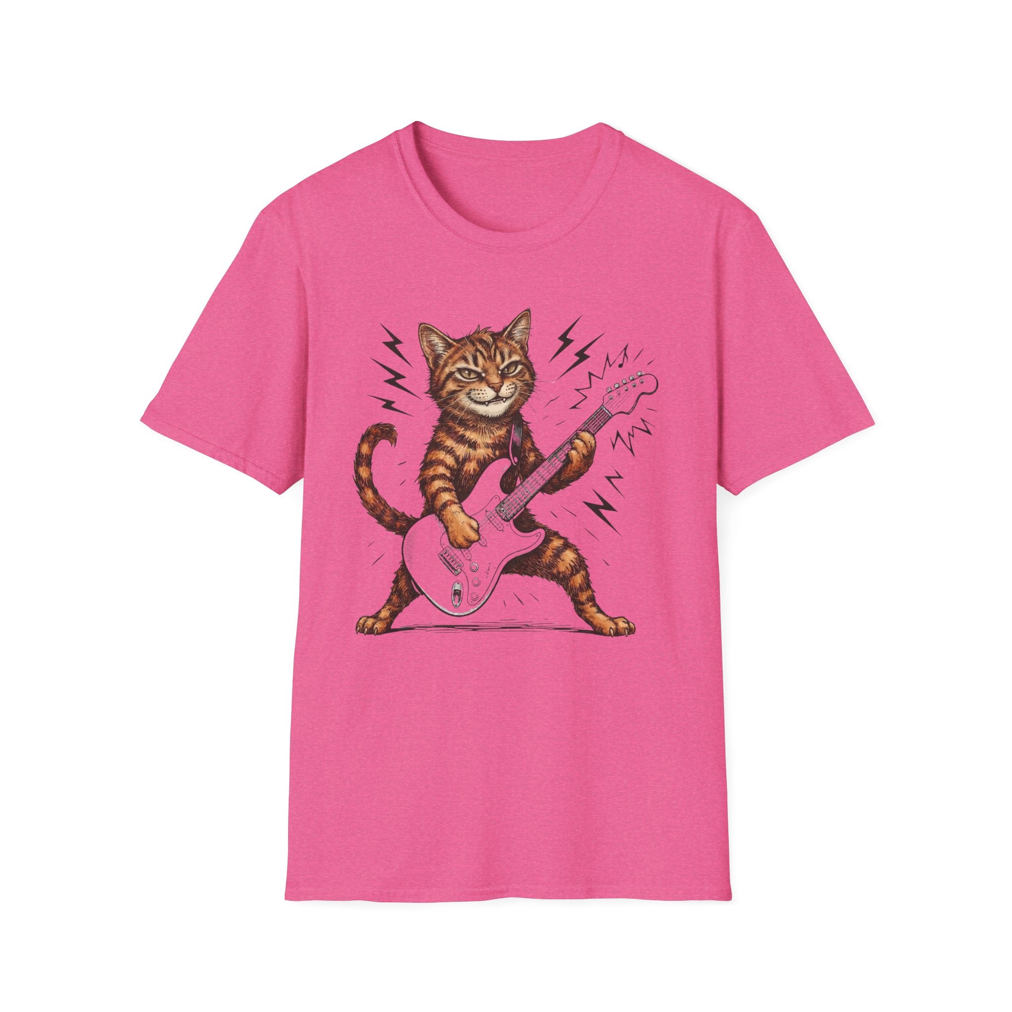 Rocker Cat Playing Guitar T-Shirt