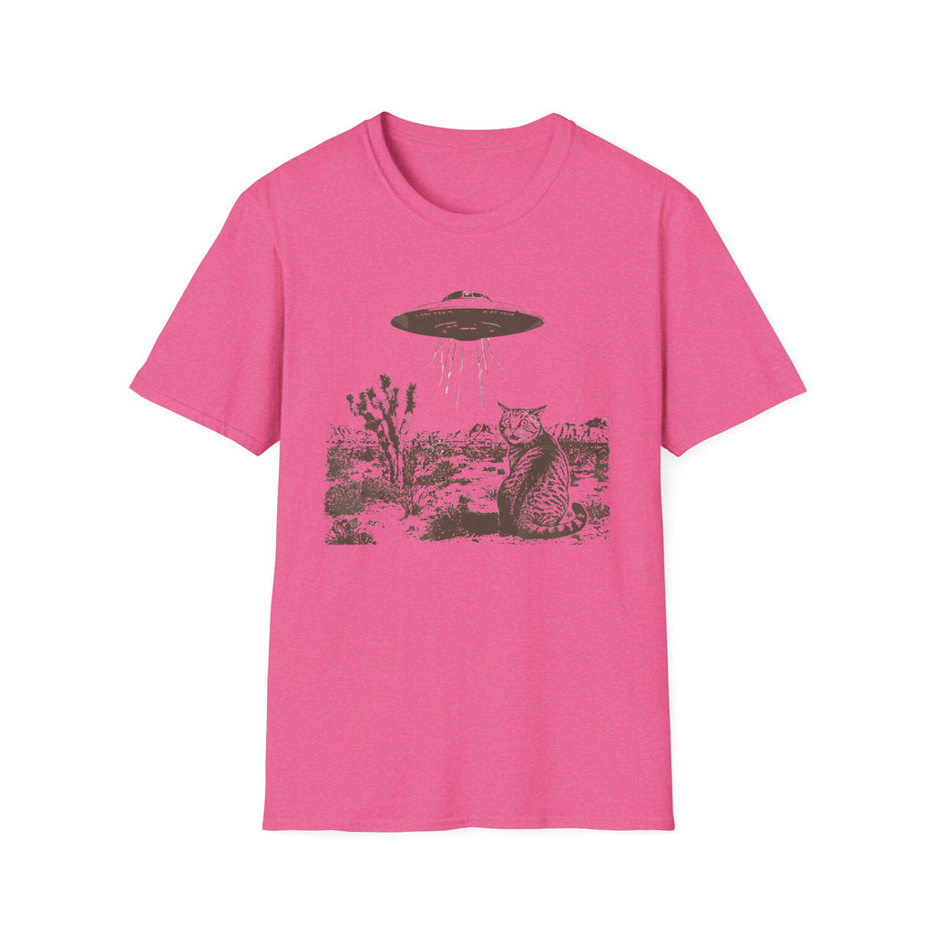 Surprised Kitty & UFO T-Shirt