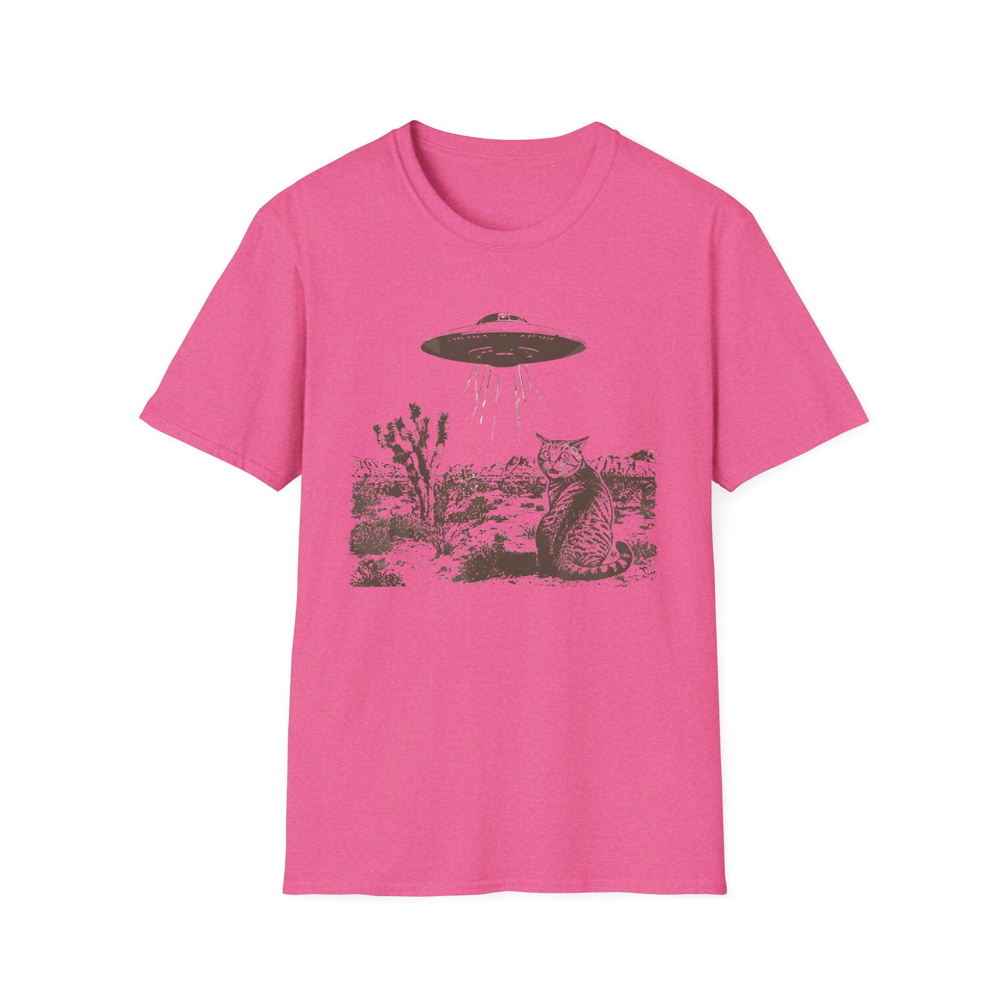 Surprised Kitty & UFO T-Shirt