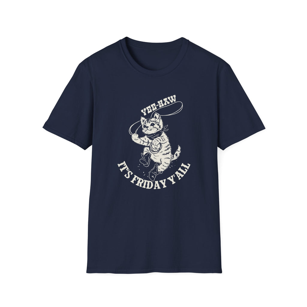 Yee-Haw It's Friday Y'all Off-White Design T-Shirt