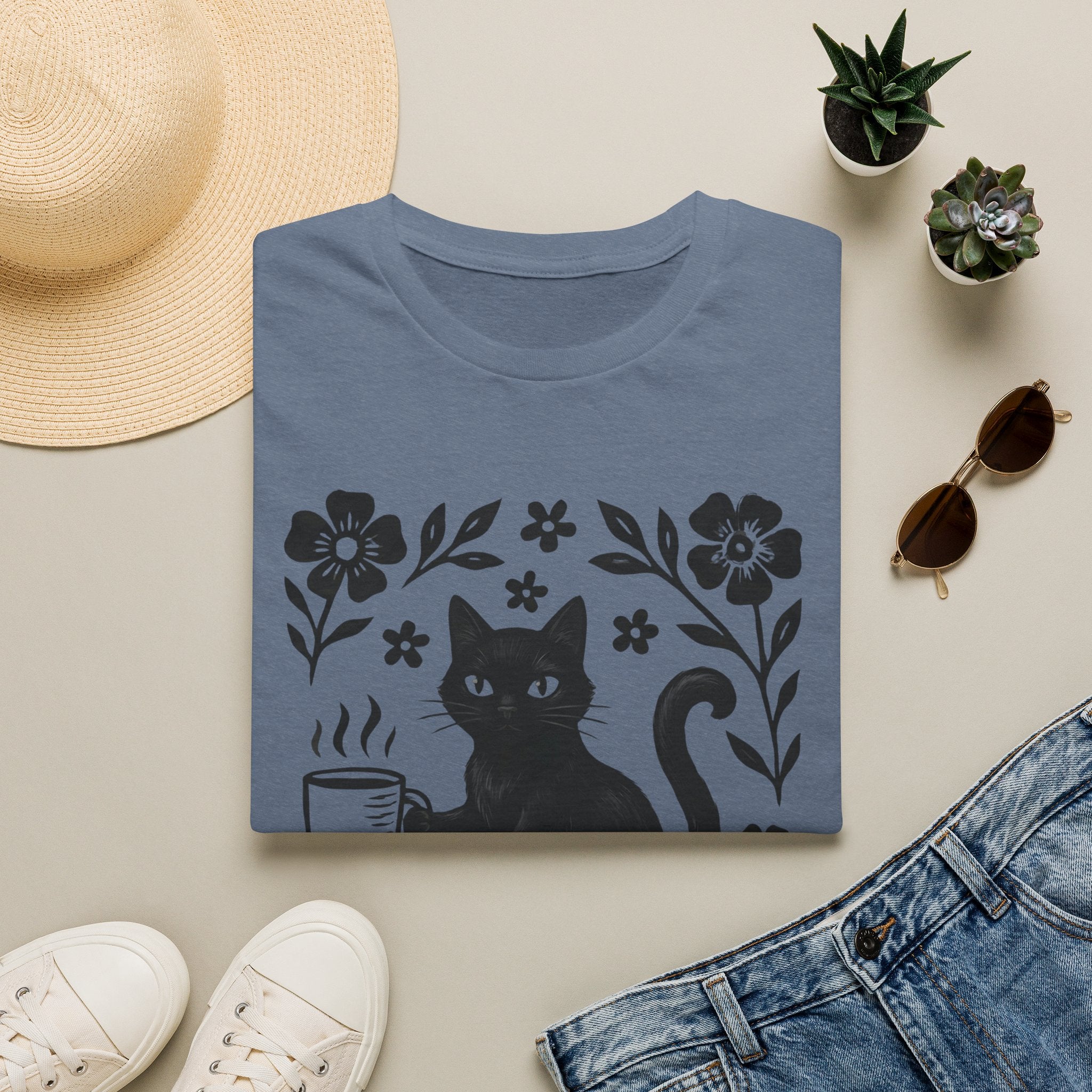 Purr-fect Brew Cat & Coffee T-Shirt