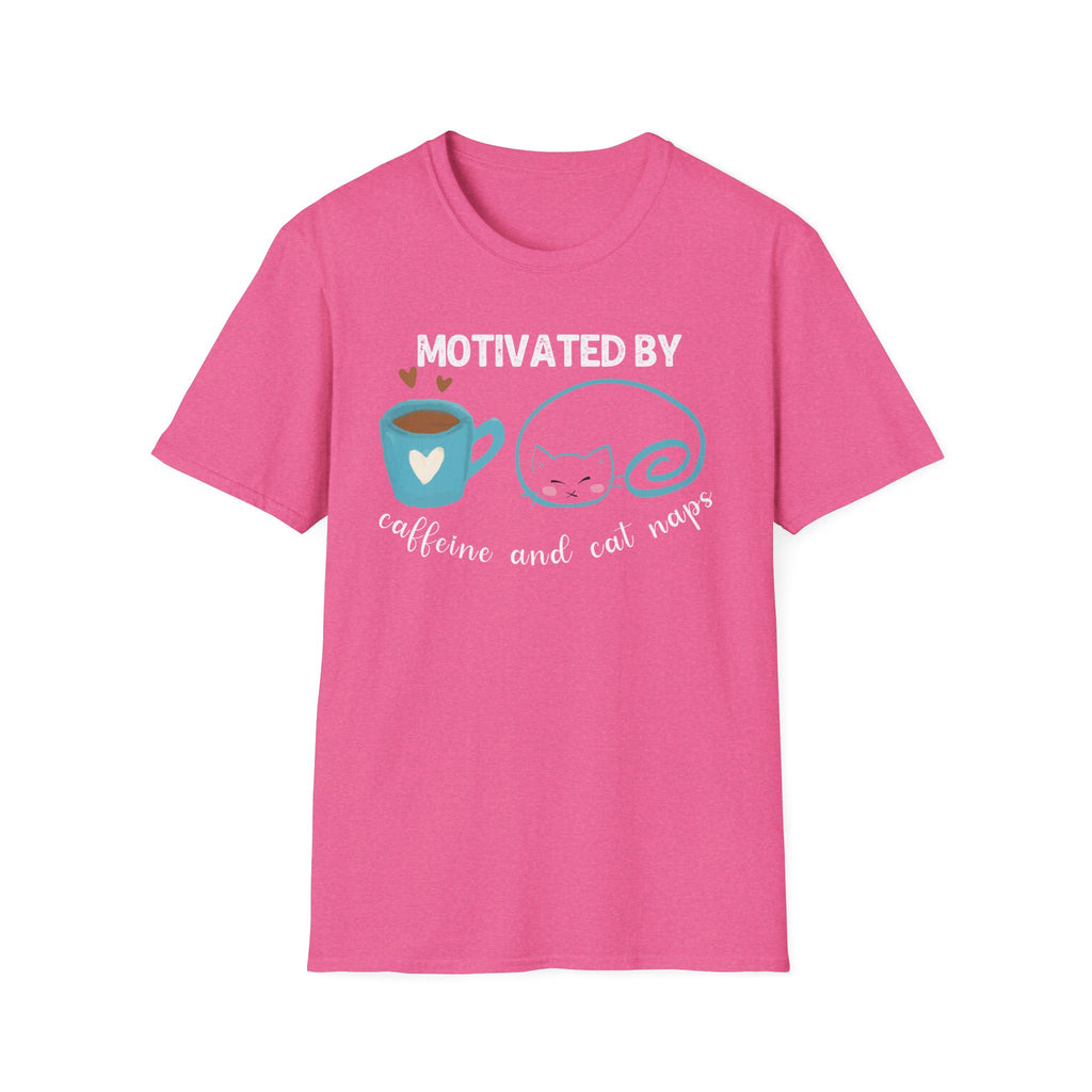 Motivated by Caffeine & Cat Naps T-Shirt
