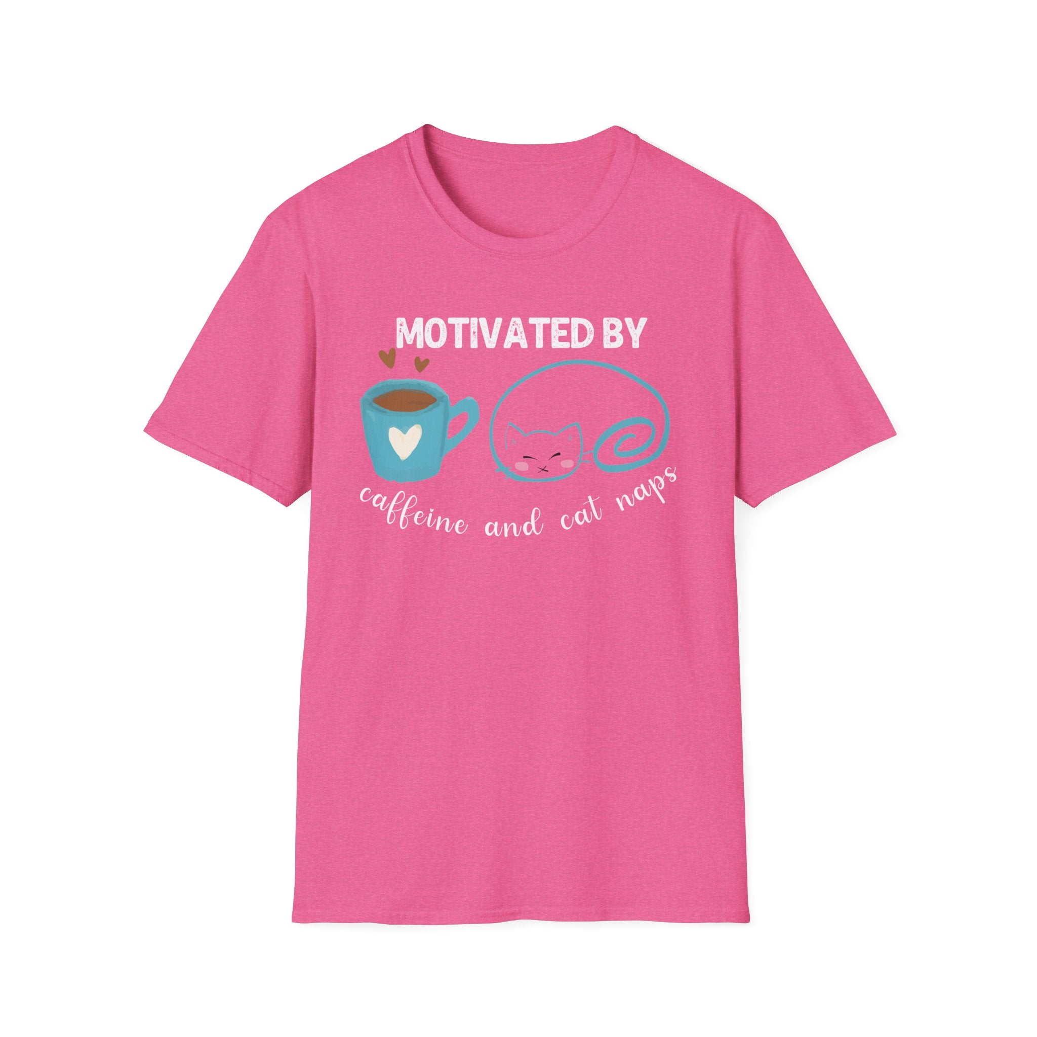 Motivated by Caffeine & Cat Naps T-Shirt