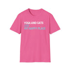 Yoga and Cats are My Happy Place T-Shirt