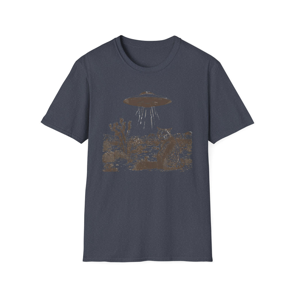 Surprised Kitty & UFO T-Shirt