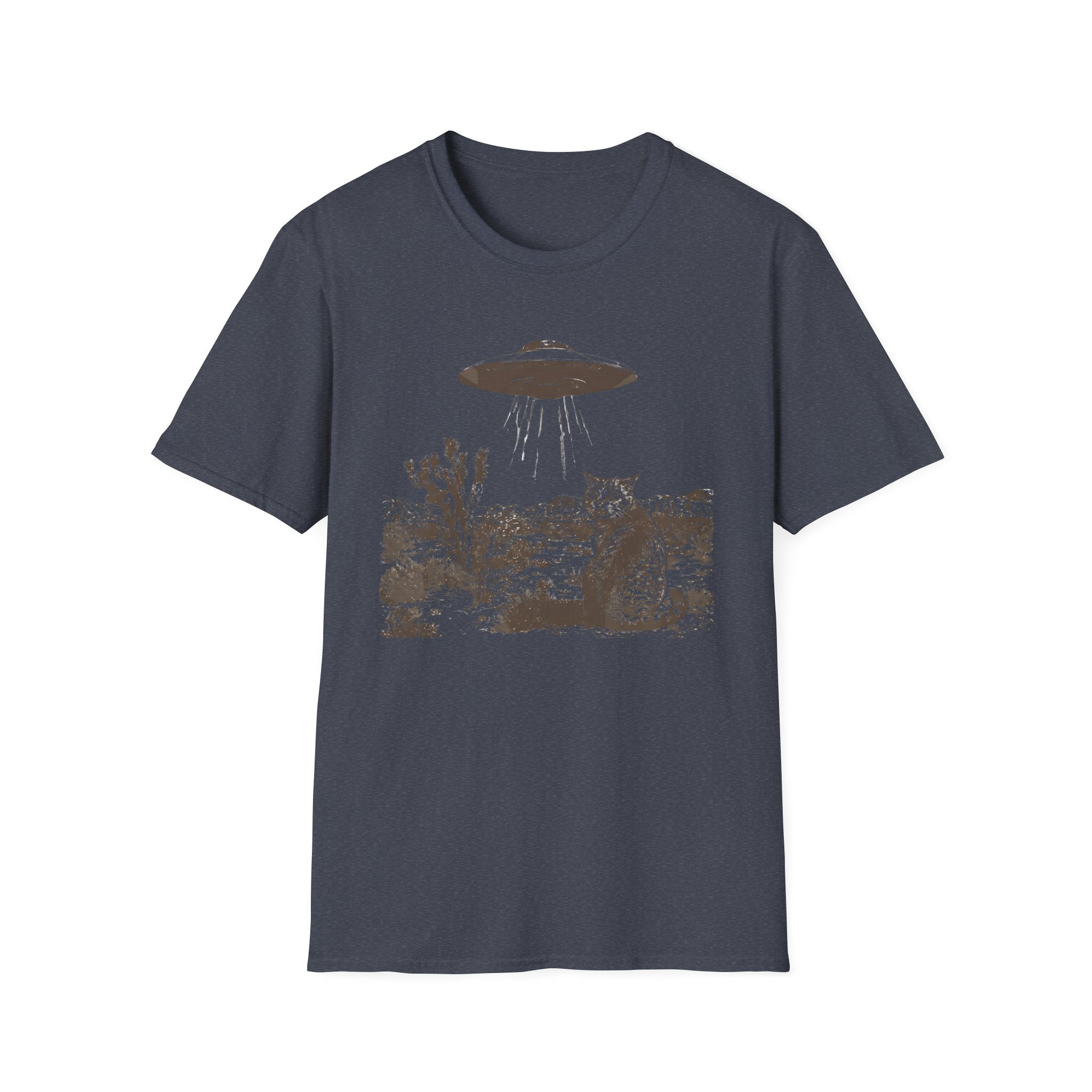 Surprised Kitty & UFO T-Shirt