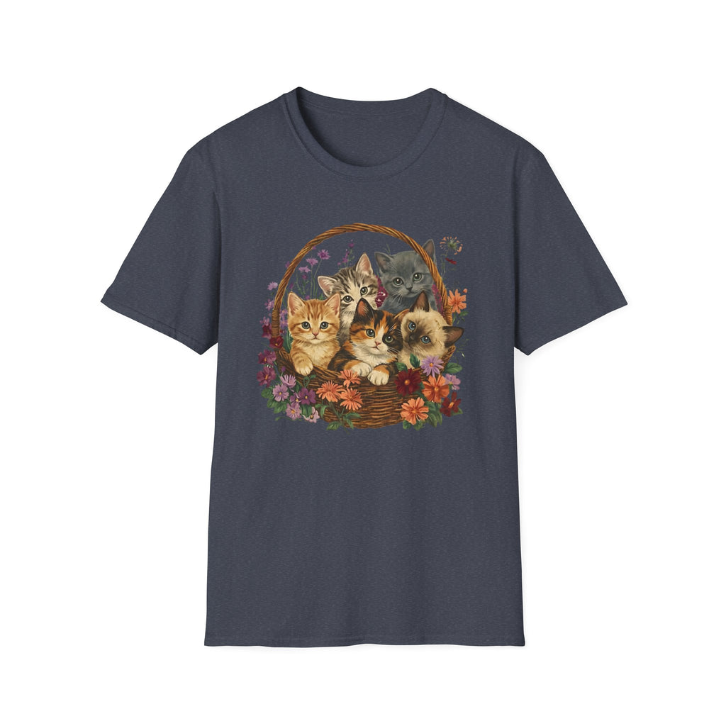 Vintage Kittens in Basket T-Shirt