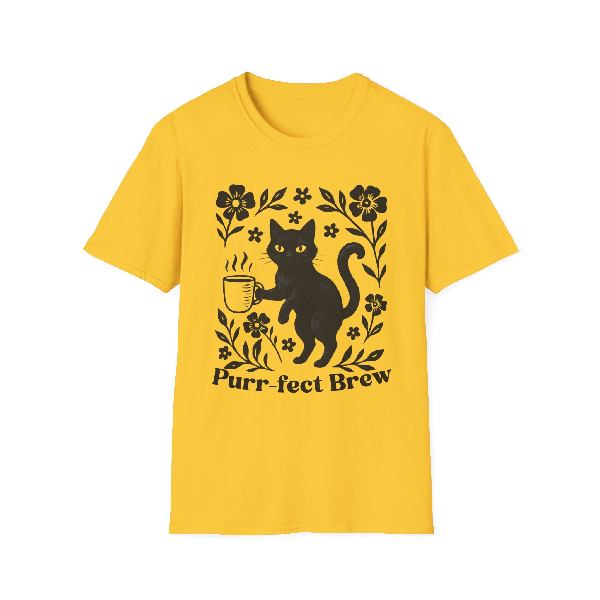 Purr-fect Brew Cat & Coffee T-Shirt