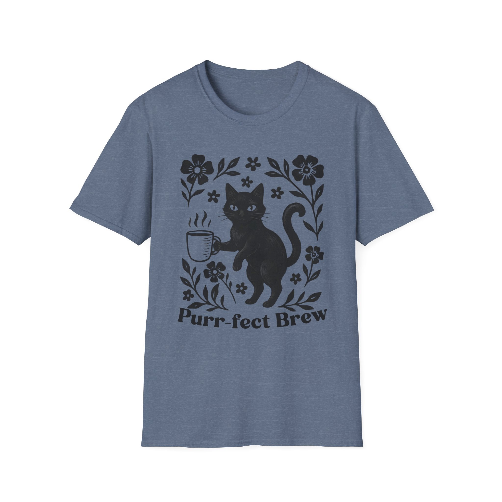 Purr-fect Brew Cat & Coffee T-Shirt