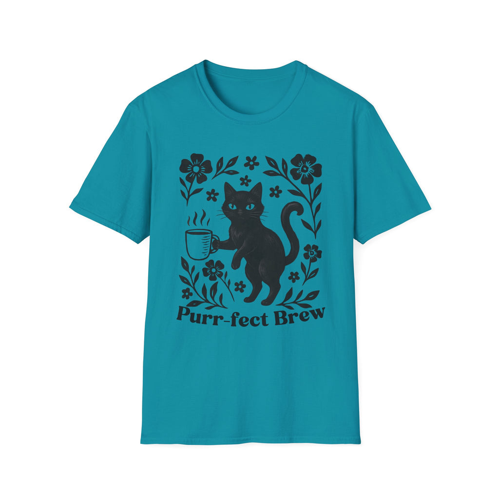 Purr-fect Brew Cat & Coffee T-Shirt