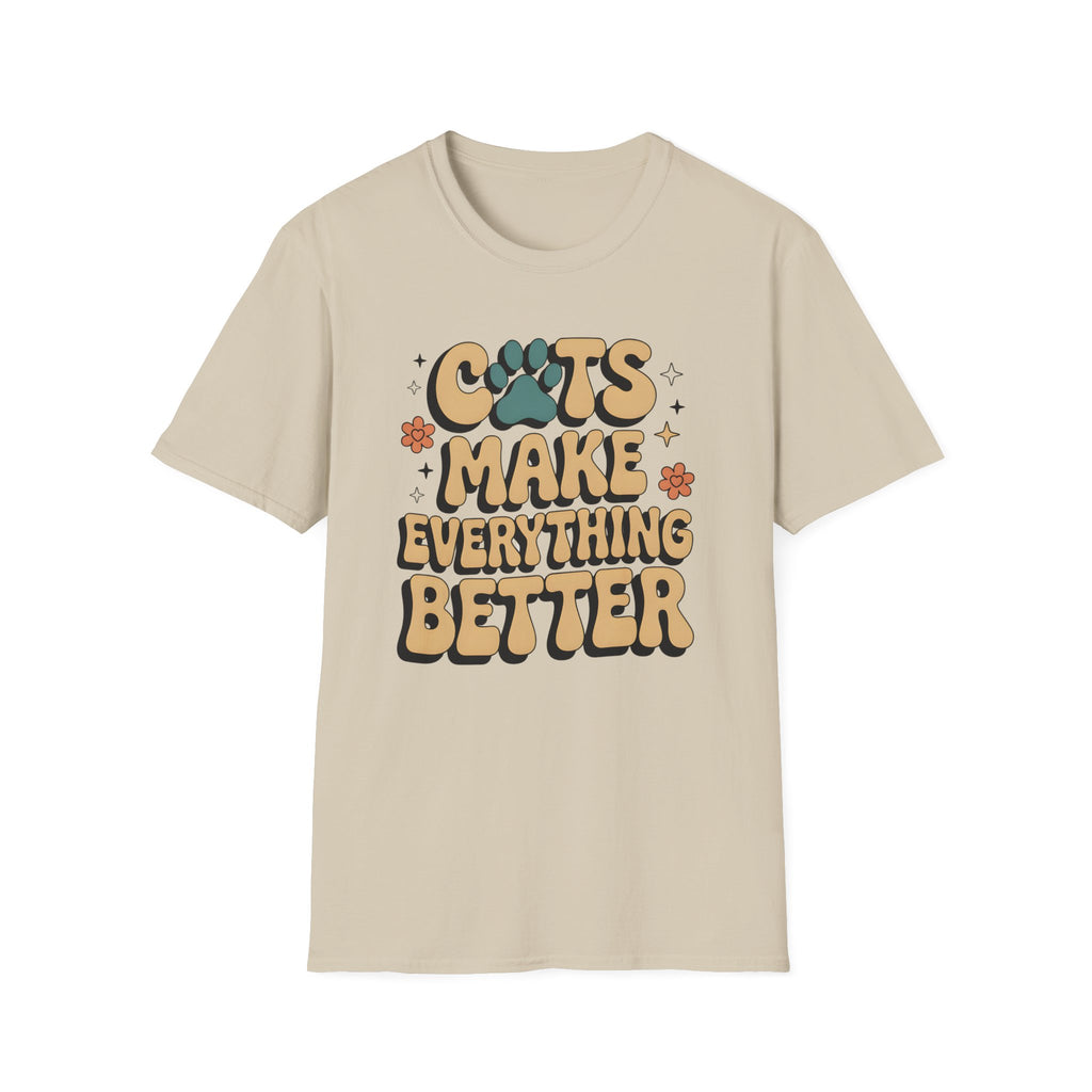 Cats Make Everything Better Retro T-Shirt