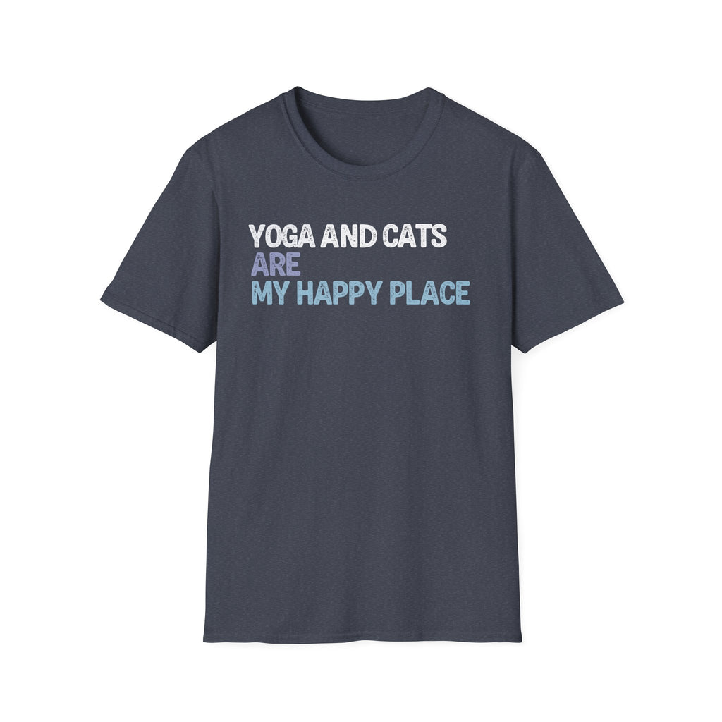 Yoga and Cats are My Happy Place T-Shirt