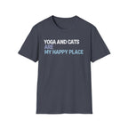 Yoga and Cats are My Happy Place T-Shirt