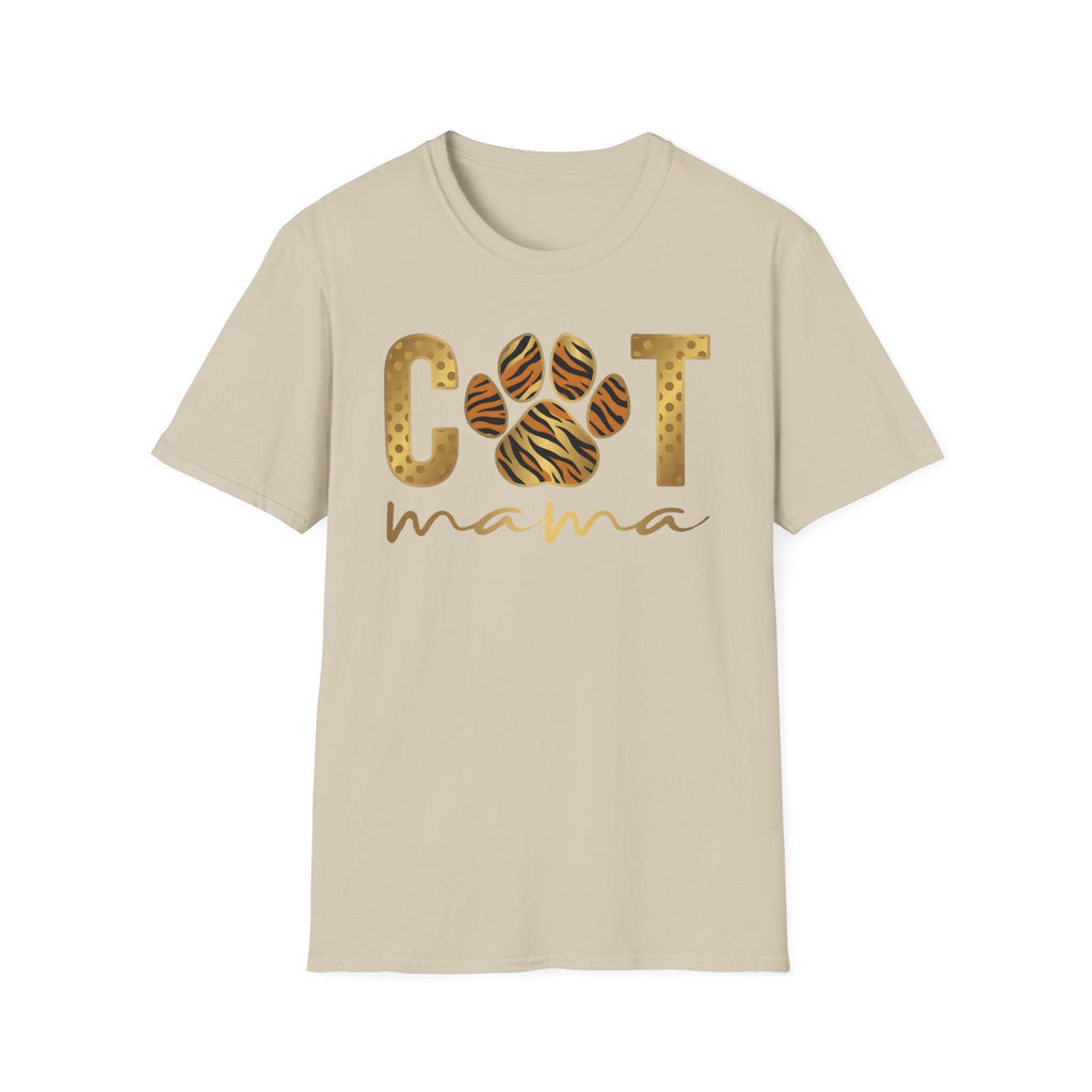 Cat Mama in gold T-Shirt
