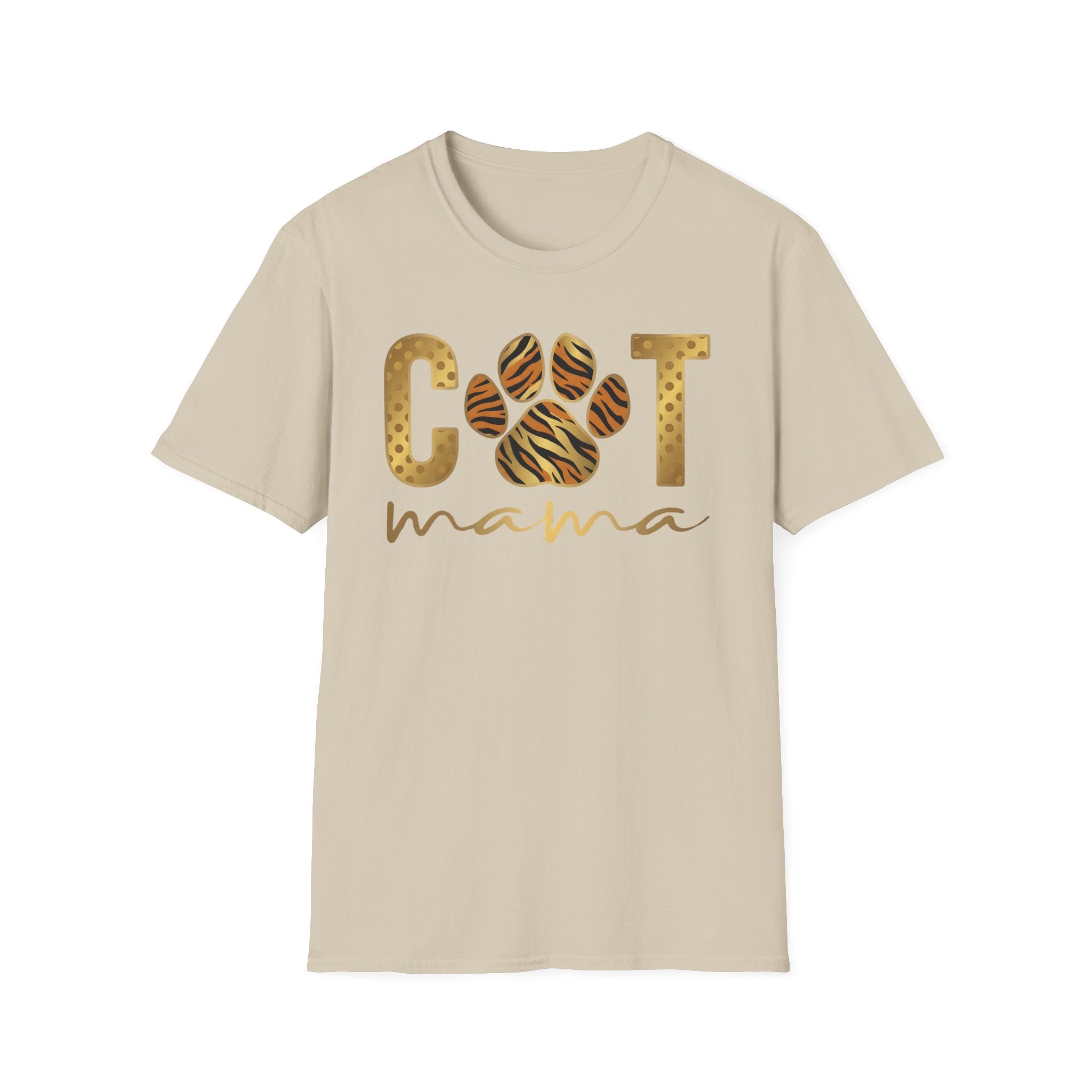 Cat Mama in gold T-Shirt