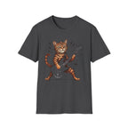 Rocker Cat Playing Guitar T-Shirt
