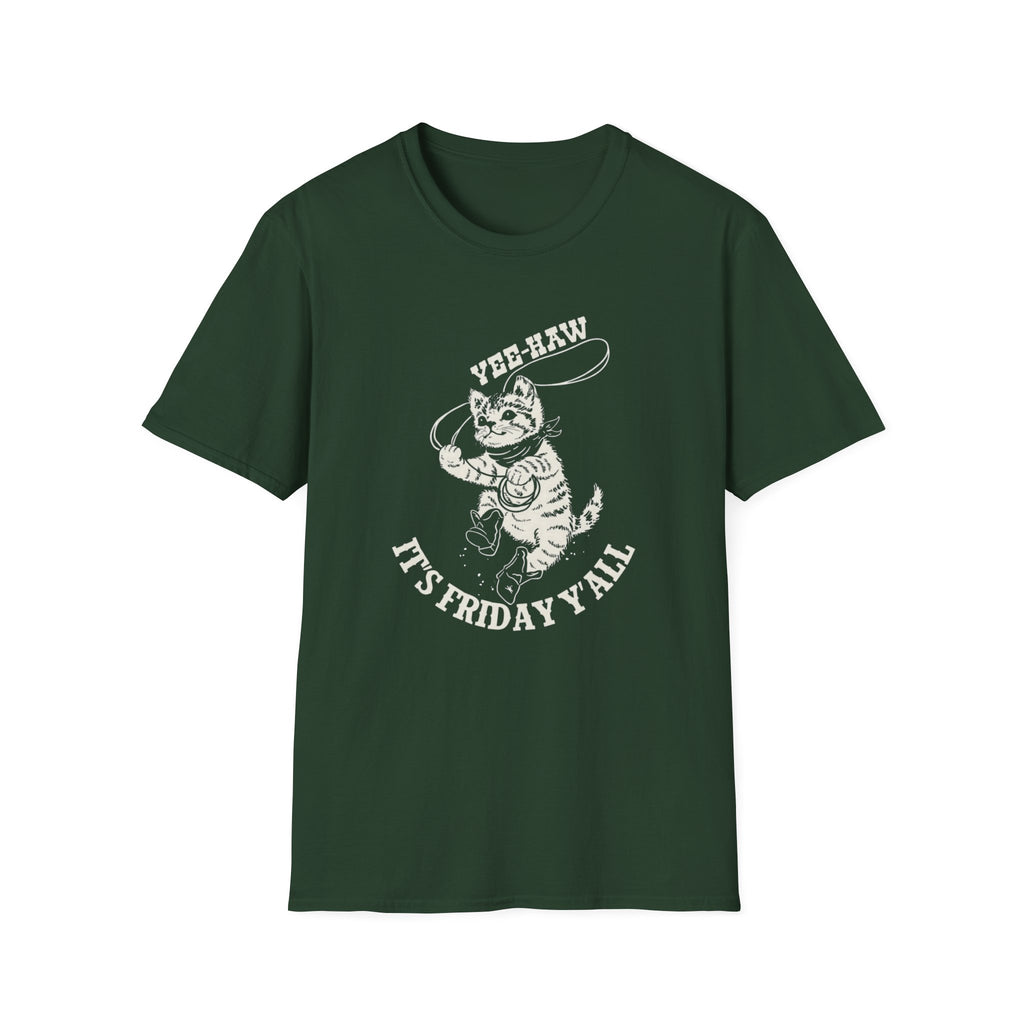 Yee-Haw It's Friday Y'all Off-White Design T-Shirt