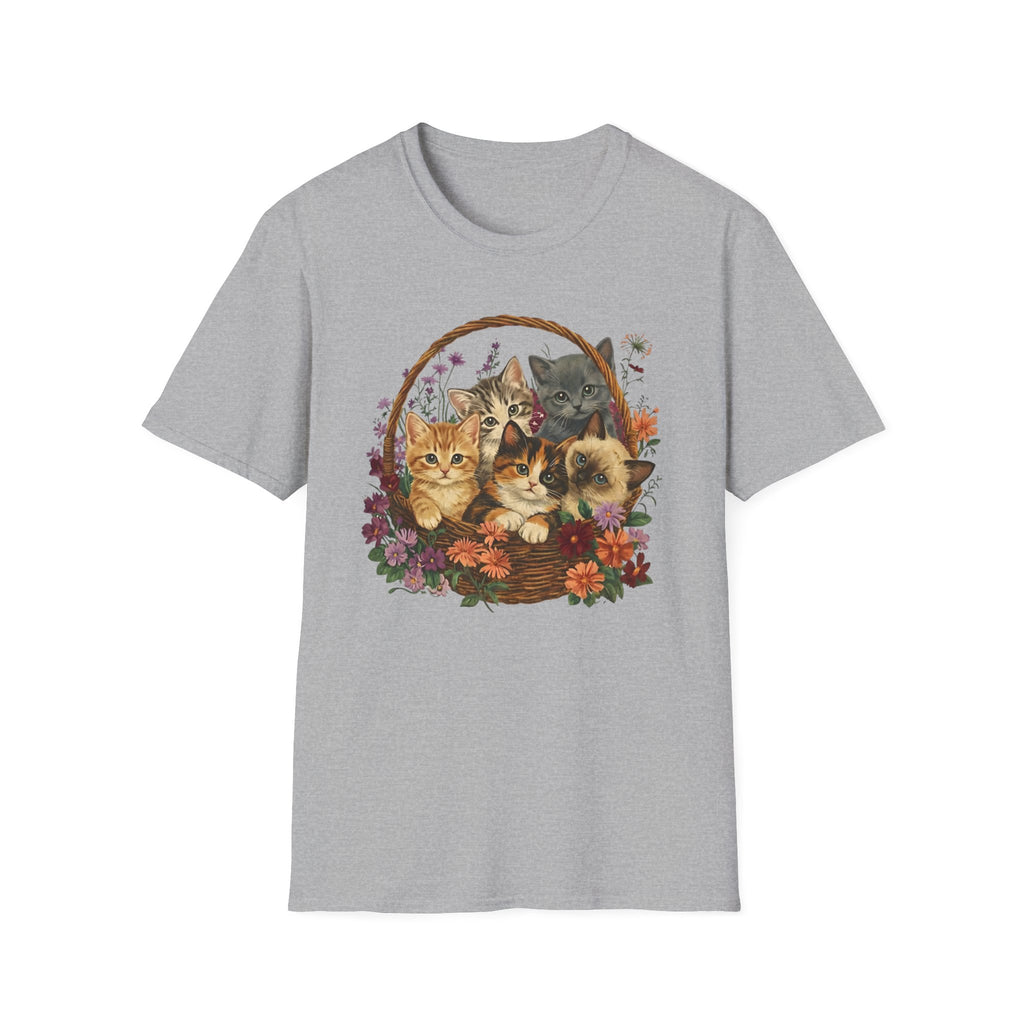 Vintage Kittens in Basket T-Shirt