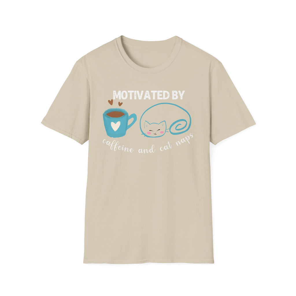 Motivated by Caffeine & Cat Naps T-Shirt