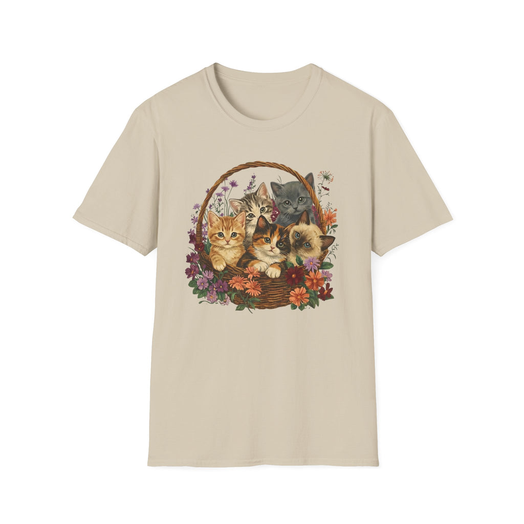 Vintage Kittens in Basket T-Shirt
