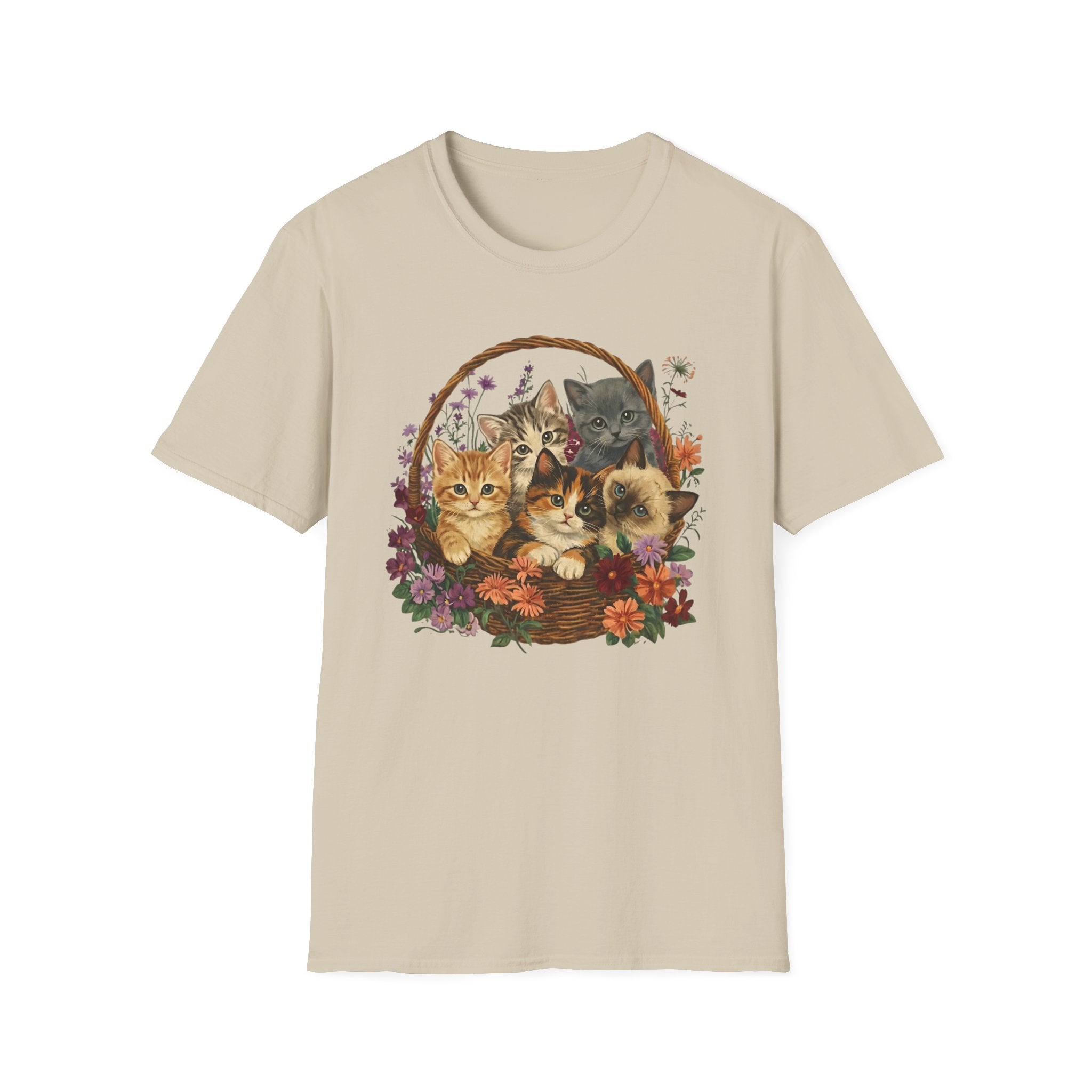 Vintage Kittens in Basket T-Shirt