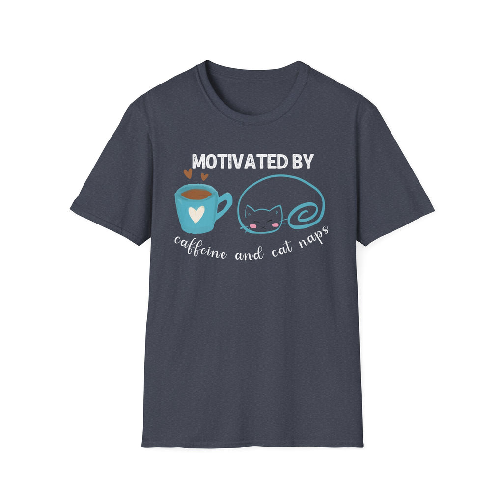 Motivated by Caffeine & Cat Naps T-Shirt