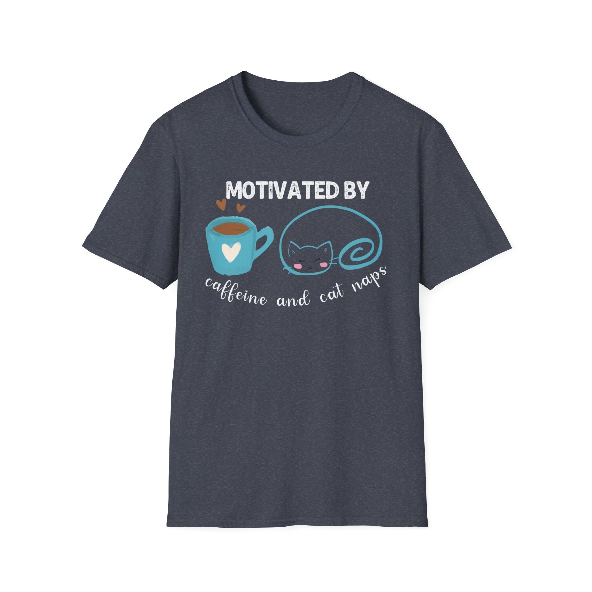 Motivated by Caffeine & Cat Naps T-Shirt