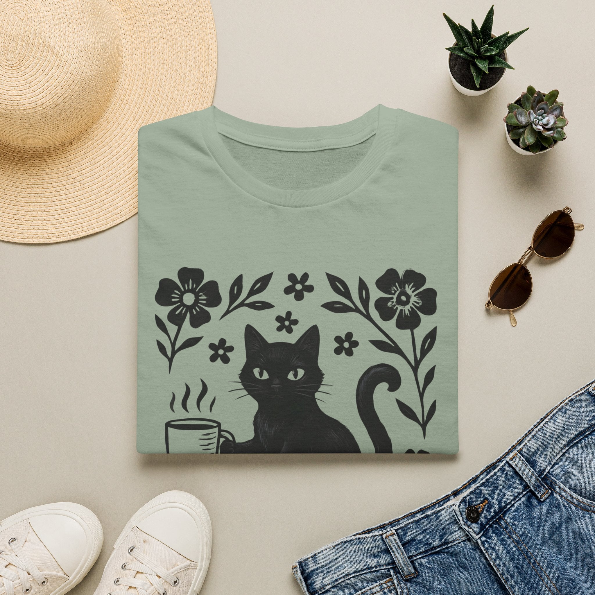 Purr-fect Brew Cat & Coffee T-Shirt