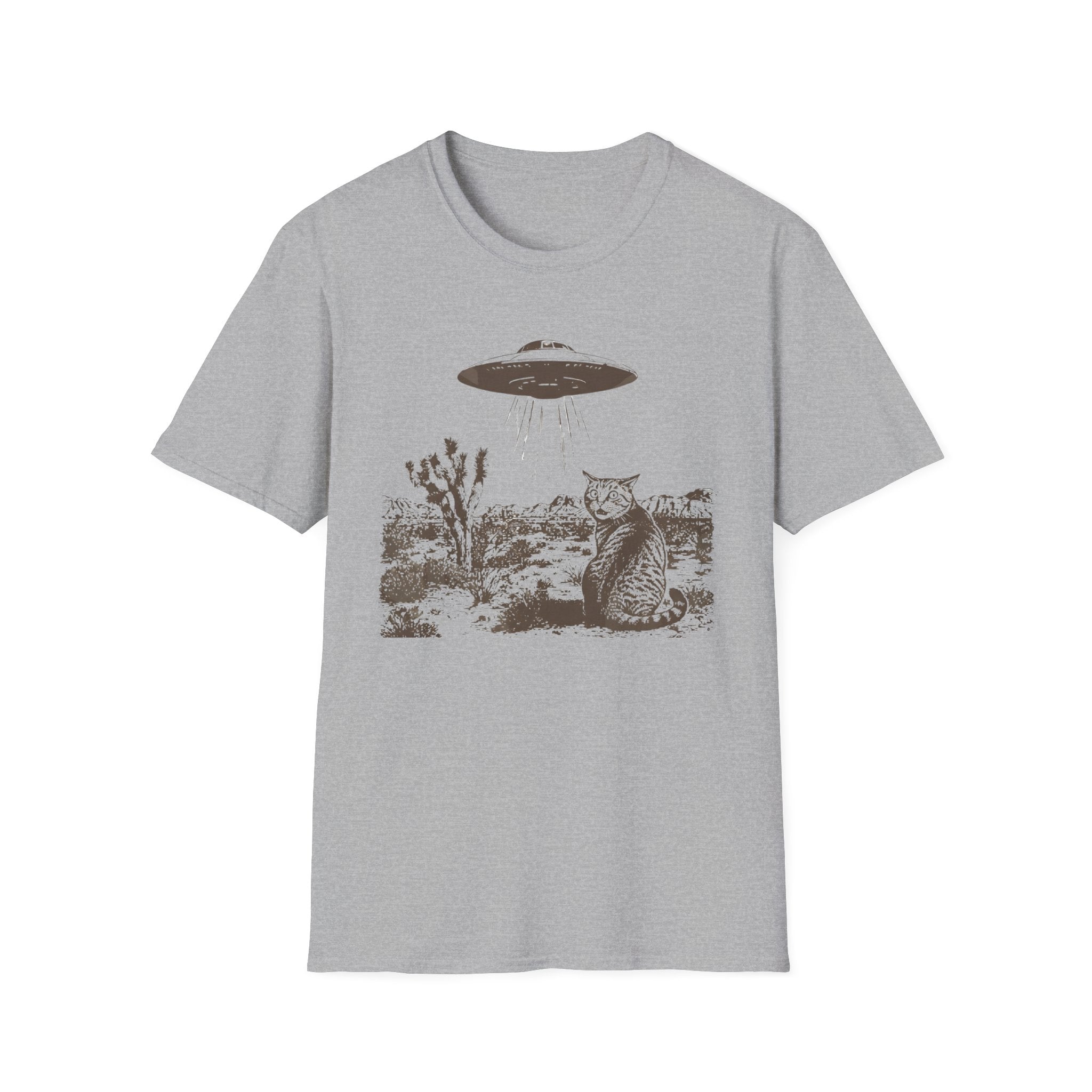 Surprised Kitty & UFO T-Shirt