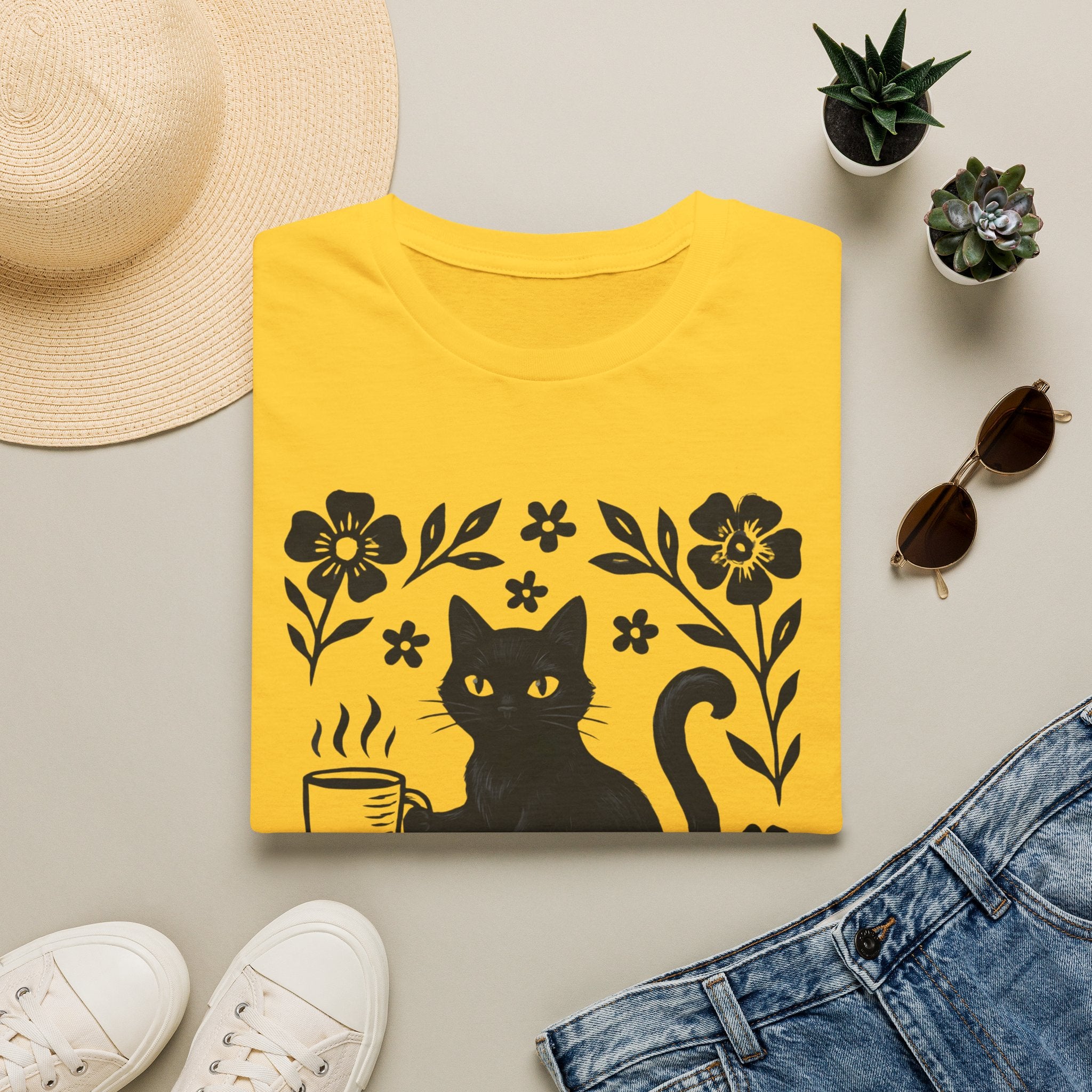 Purr-fect Brew Cat & Coffee T-Shirt