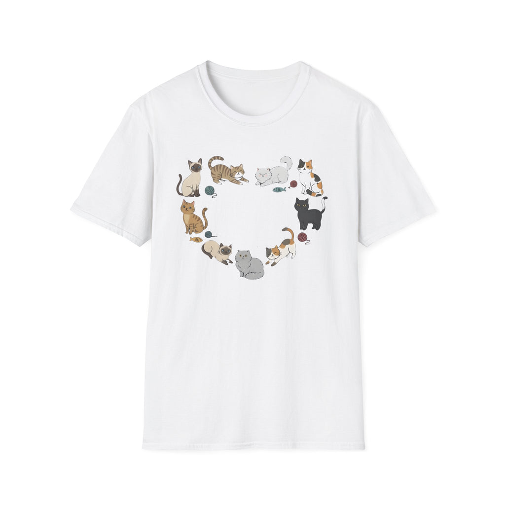 Life is Better with Cats Heart T-Shirt