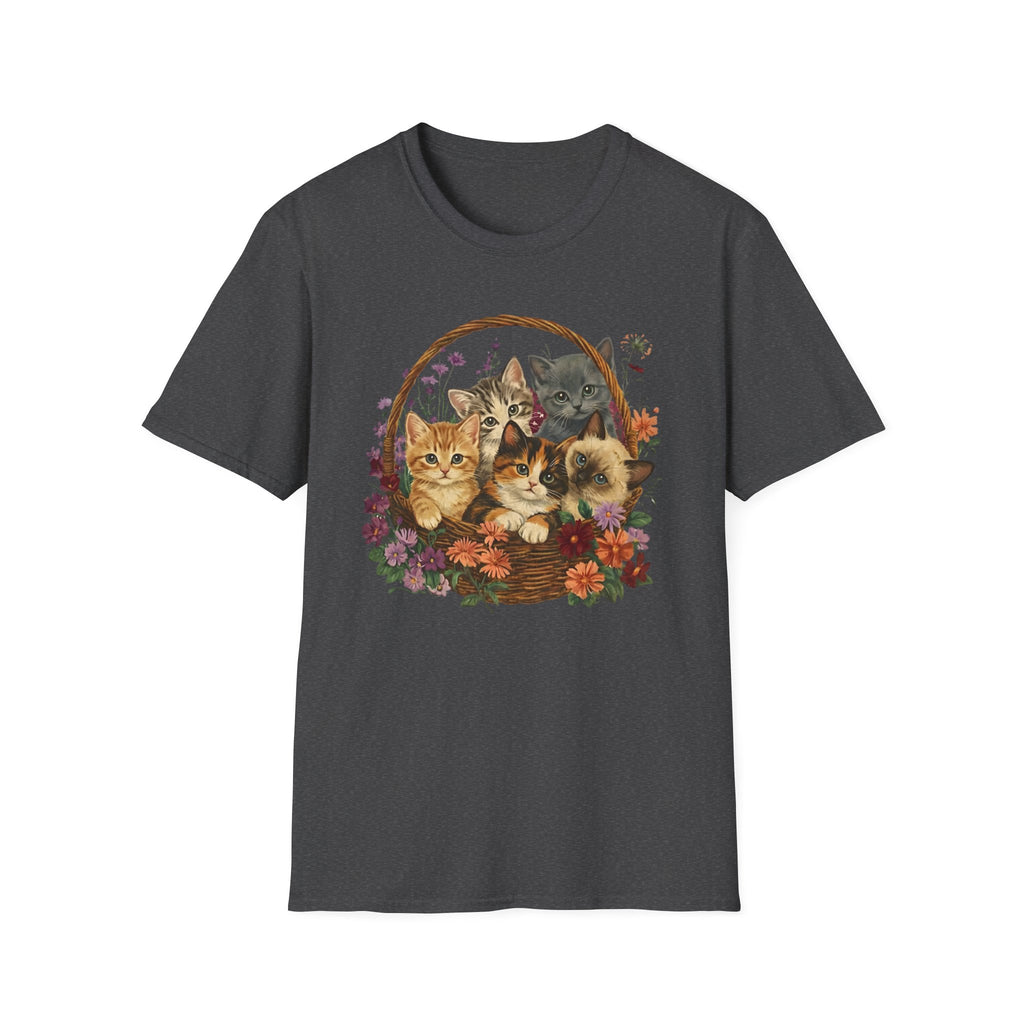 Vintage Kittens in Basket T-Shirt