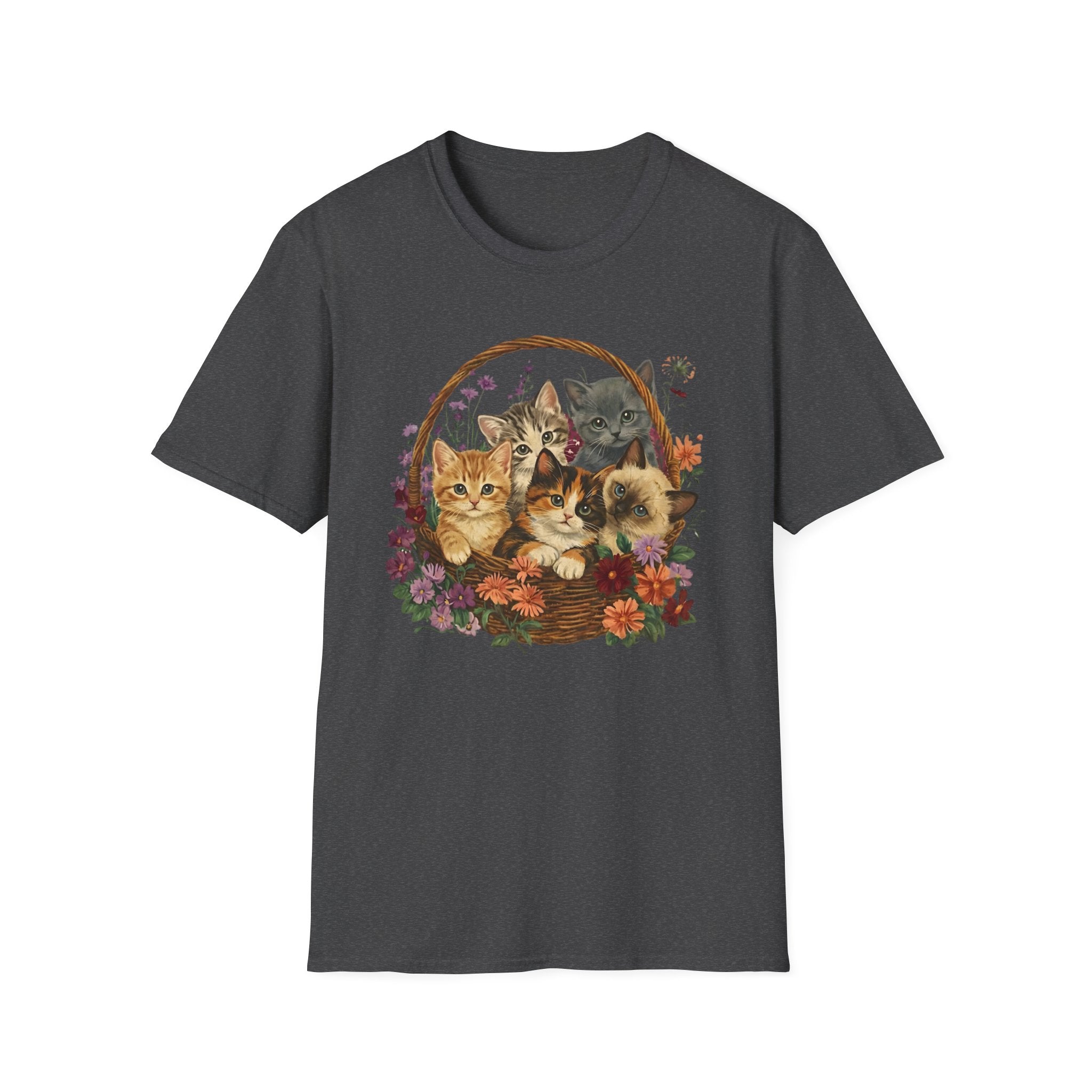 Vintage Kittens in Basket T-Shirt