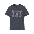 Pet Cats Read Books Be Happy T-Shirt