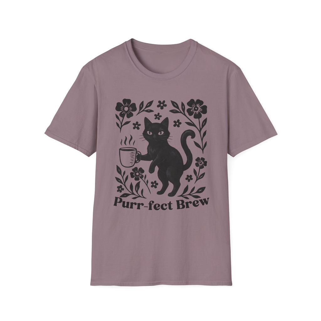 Purr-fect Brew Cat & Coffee T-Shirt