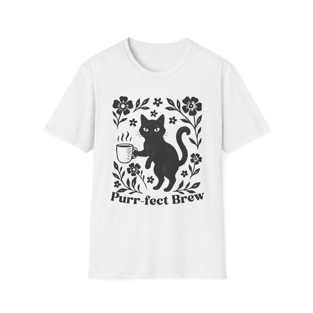 Purr-fect Brew Cat & Coffee T-Shirt