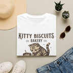 Kitty Biscuits Bakery Purr-duction Line Design T-Shirt