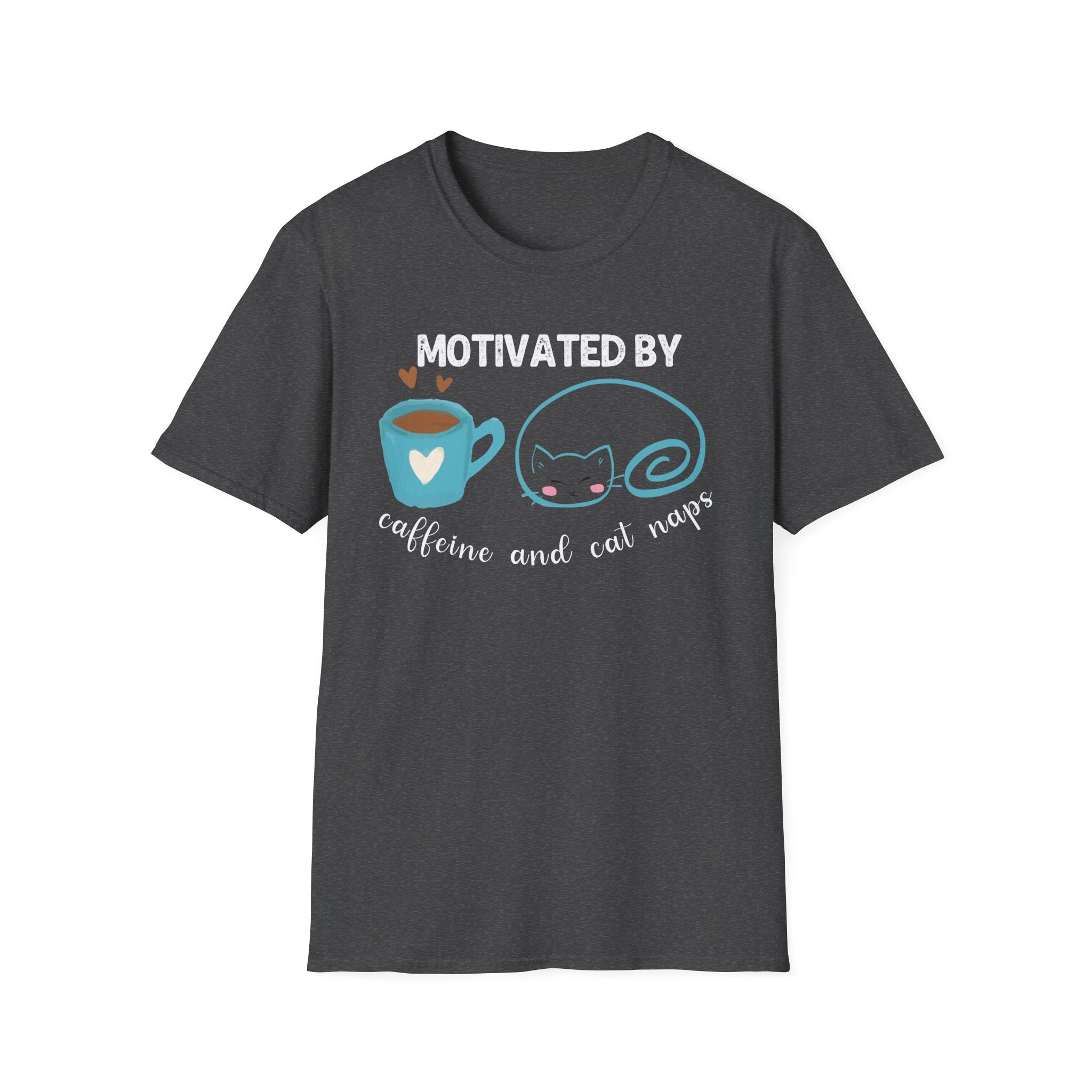 Motivated by Caffeine & Cat Naps T-Shirt