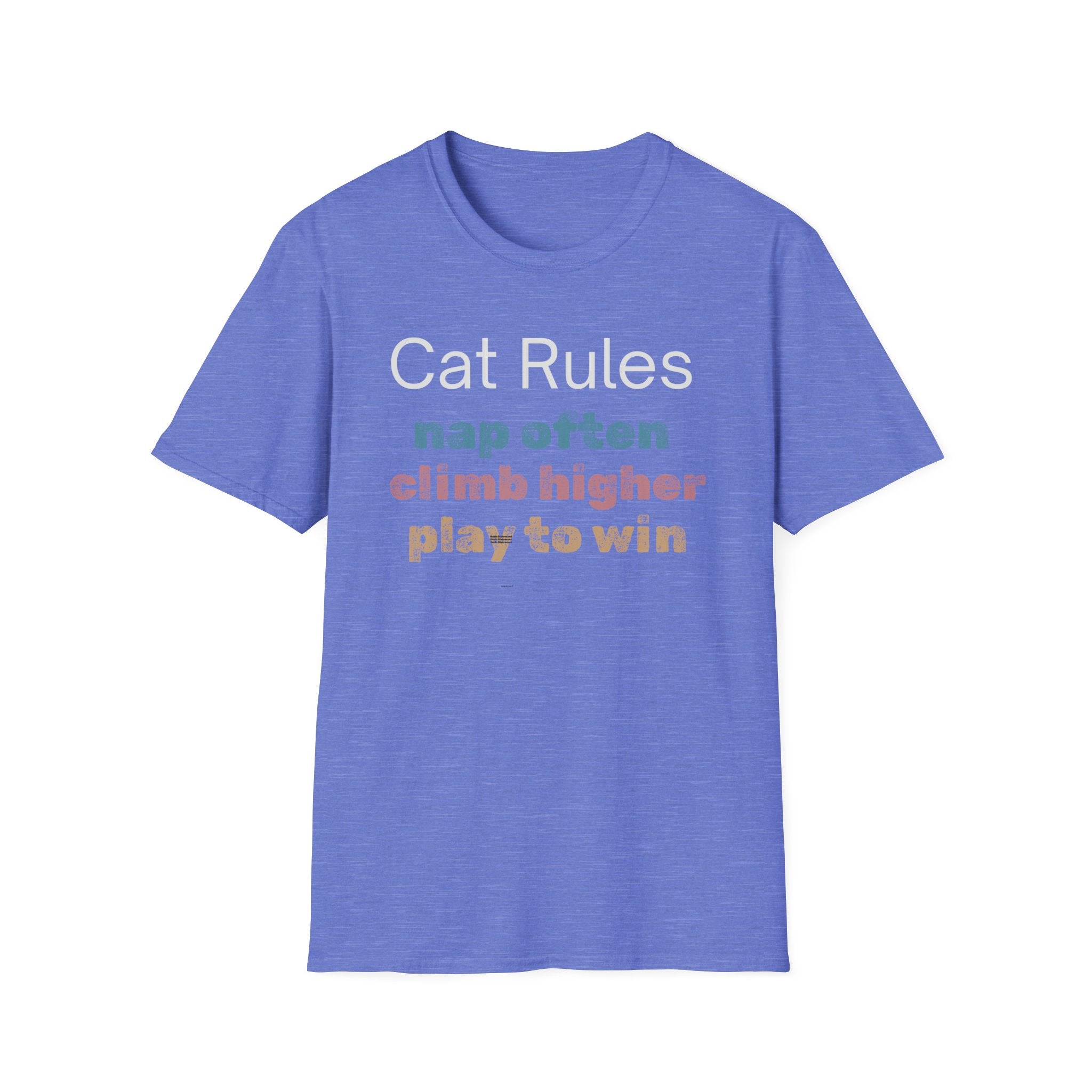 Cat Rules Nap Often, Climb Higher, Play to Win T-Shirt
