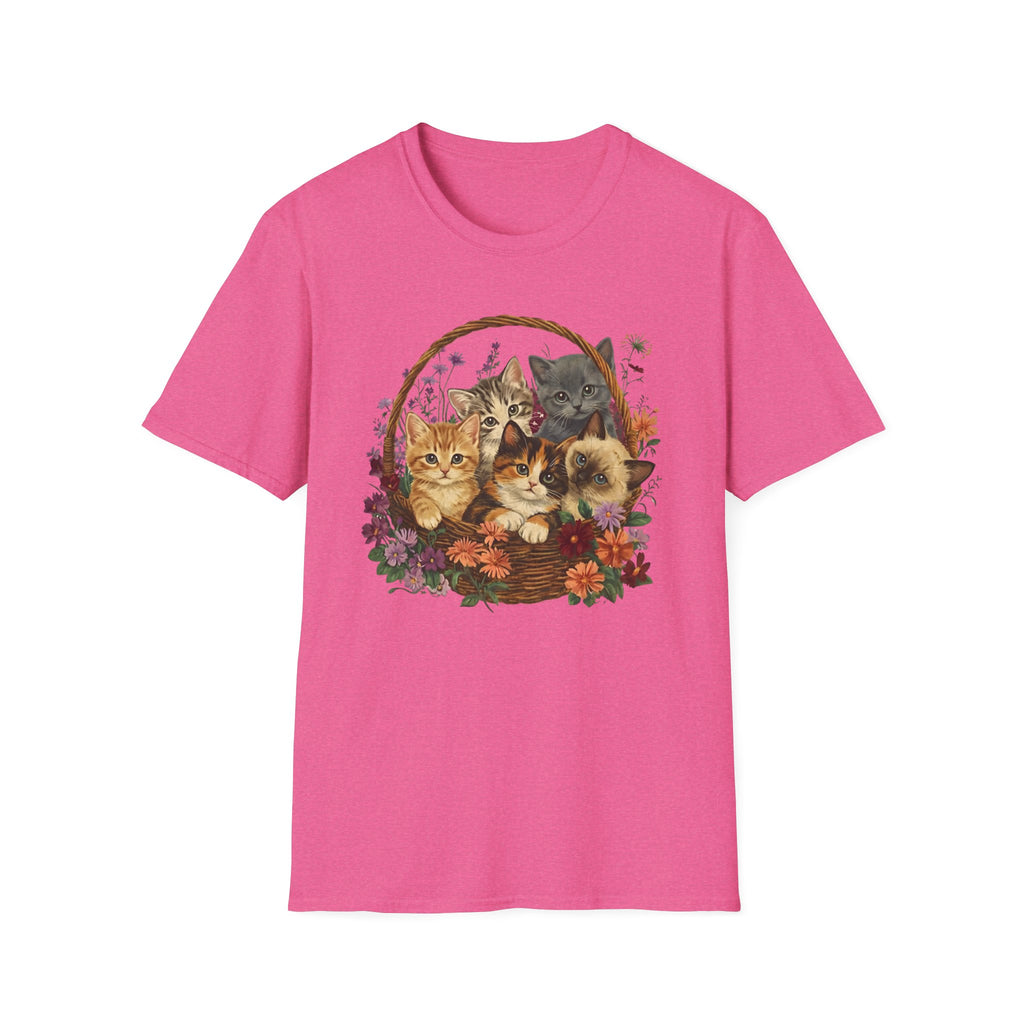 Vintage Kittens in Basket T-Shirt