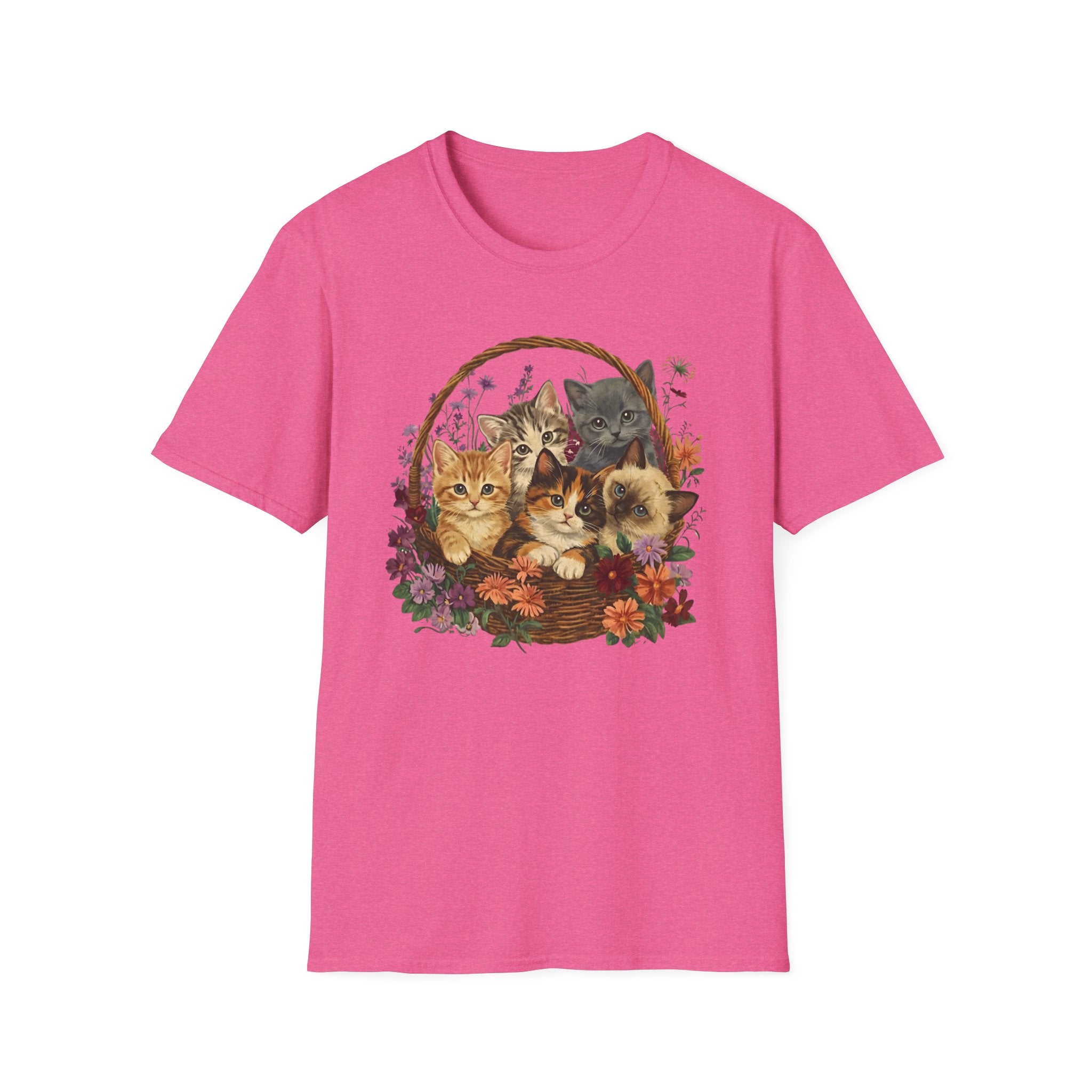 Vintage Kittens in Basket T-Shirt