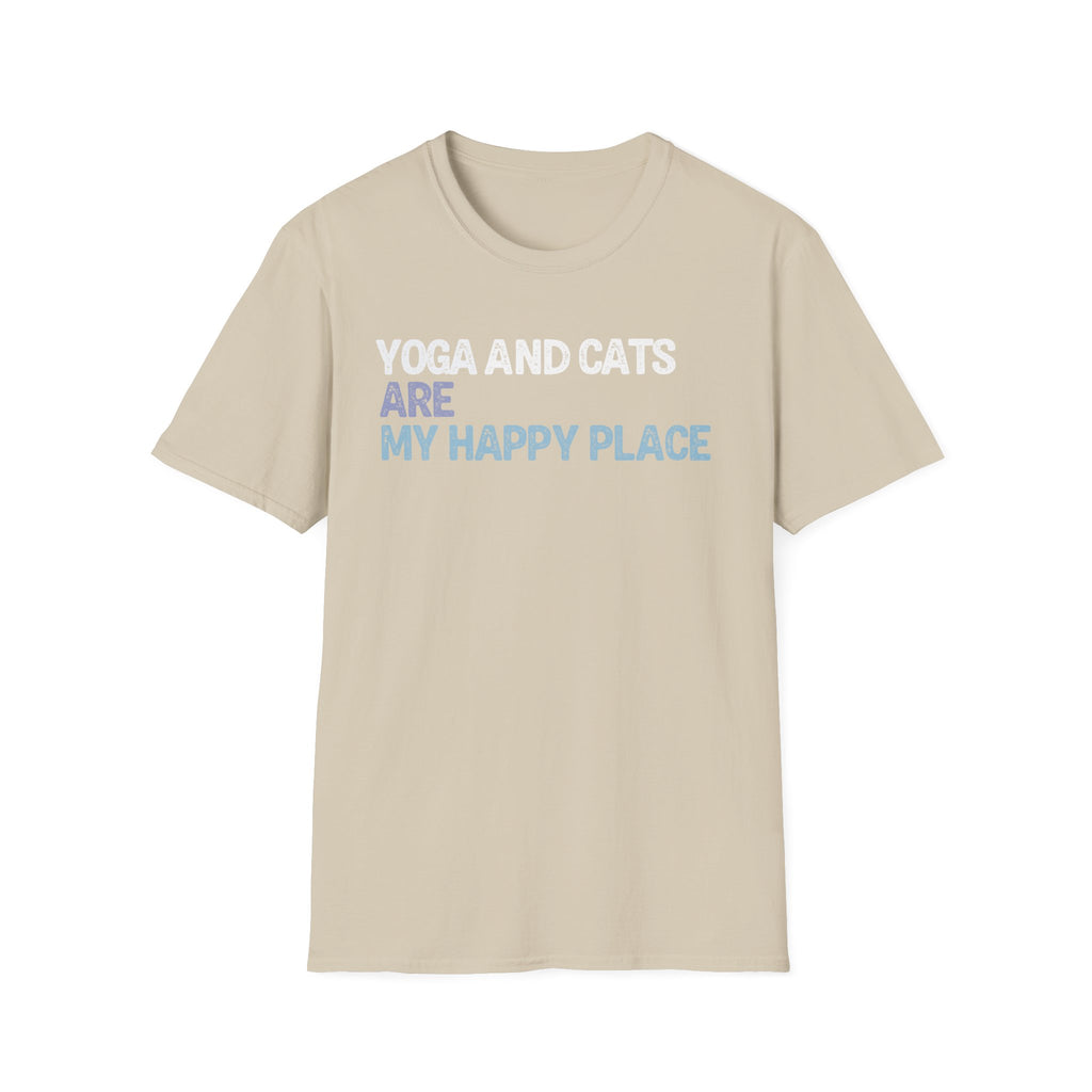 Yoga and Cats are My Happy Place T-Shirt
